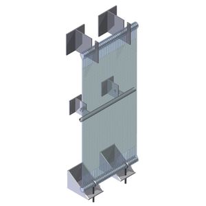 sistema de fijación de metal / para interiores / para paneles