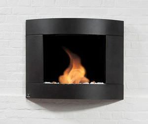 chimenea de bioetanol / moderna / hogar abierto / de pared