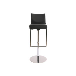 silla de bar moderna / con respaldo alto / de tejido / de acero inoxidable