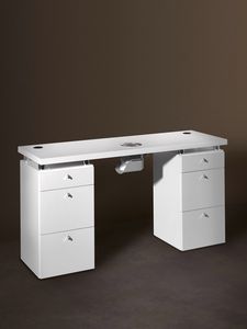 mesa de manicura con aspiradora