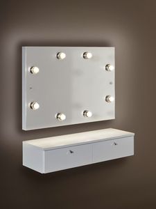 tocador moderno / de madera / de pared / para peluquería