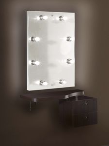 tocador moderno / de madera / de pared / para peluquería