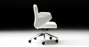 sillón de oficina moderno / de tejido / de cuero / giratorio