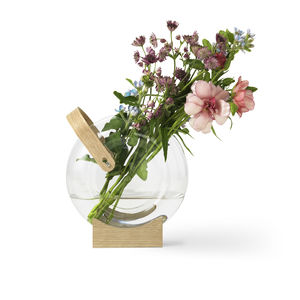florero moderno / de vidrio borosilicato