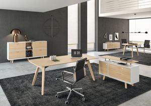 escritorio de director / de madera / de vidrio / moderno