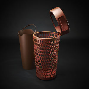 cubo de basura público / de metal / de diseño original