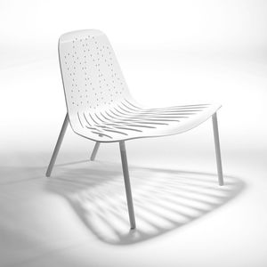 silla de jardín moderna / con 3 patas / de aluminio / para el sector servicios