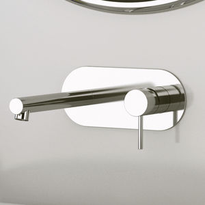 grifo monomando para lavabo / encastrable / de latón cromado / de baño