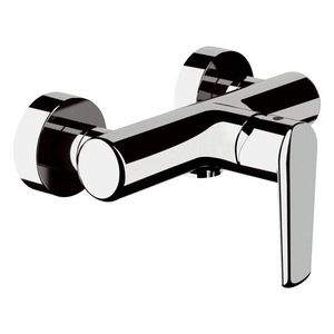 grifo monomando para ducha / para bañera / de pared / de latón cromado