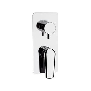 grifo monomando para ducha / de pared / de latón cromado / de baño