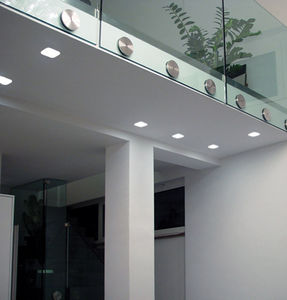 downlight empotrable / LED / halógeno / cuadrado
