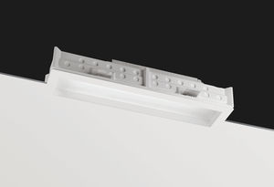 luminaria empotrable de techo / fluorescente compacta / lineal / de vidrio