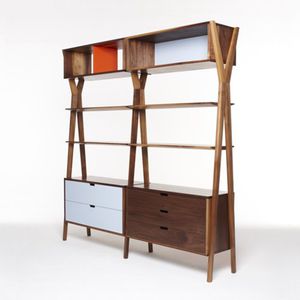 estantería modular / moderna / de roble / de nogal americano