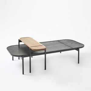 mesa de centro moderna / de roble / de nogal / de madera tintada