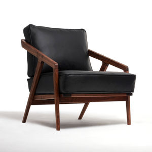 sillón moderno / de cuero / de roble / de nogal