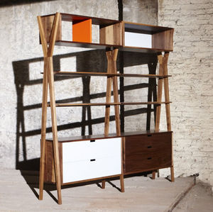estantería modular / de diseño original / de roble / de nogal