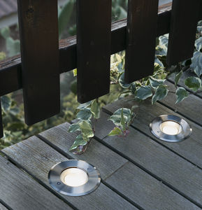 luminaria empotrable de suelo / LED / redonda / de jardín