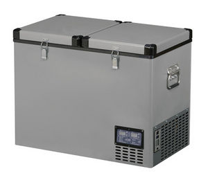 frigorífico combi portátil / de acero inoxidable / con congelador integrado