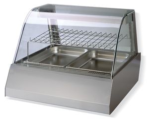 vitrina caliente sobre encimera / para comercio