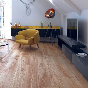 parquet multicapa / macizo / para pegar / de roble