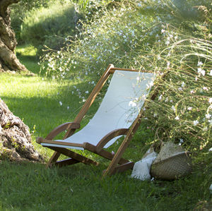 silla de playa de Batyline® / de teca