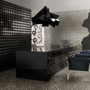 mosaico de interior / de pared / de vidrio / con motivos geométricos