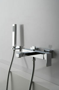 grifo monomando para ducha / para bañera / de pared / de metal cromado