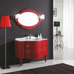 mueble de lavabo de pie / de roble / de mármol / clásico