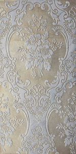 baldosa de suelo / de mármol / con motivos florales / con relieve