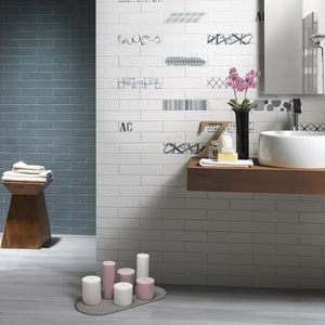 baldosa de pared / de gres porcelánico / con relieve / de colores