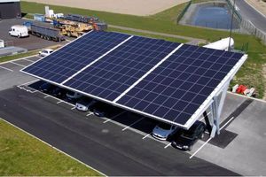 cubierta para aparcamiento de metal / profesional / con paneles fotovoltaicos integrados