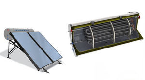 calentador de agua solar / fijo / horizontal / con termosifón