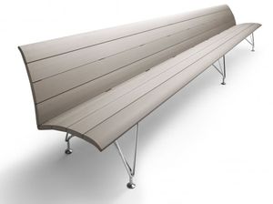 banco moderno / de madera / de acero
