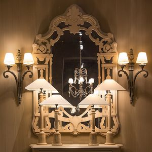 espejo de pared / de estilo / de metal
