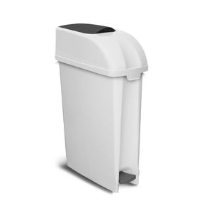 cubo de basura higiénico / de plástico / con pedal / moderno