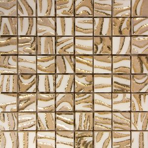 mosaico de interior / de pared / de gres porcelánico / cuadrado