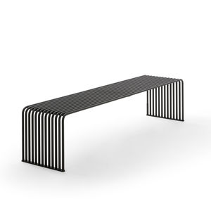 banco público / de jardín / de diseño industrial / de acero galvanizado