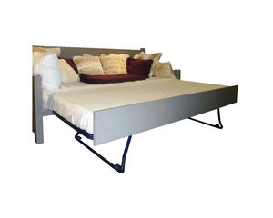 sofá cama / moderno / de madera lacada / gris