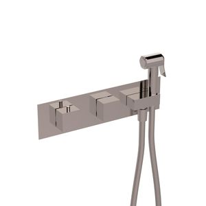 grifo monomando para ducha / de pared / de metal cromado / termostático