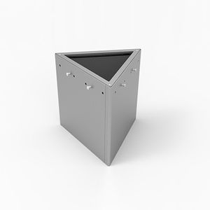 jardinera de acero / triangular / moderna / para espacio público