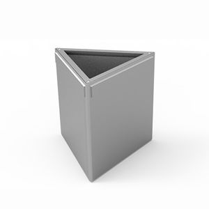 jardinera de acero / triangular / moderna / para espacio público