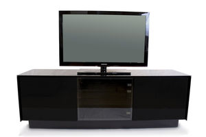mueble de televisión de estilo moderno / modulable / de madera / de cristal