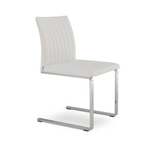 silla moderna / tapizada / patín / cantilever