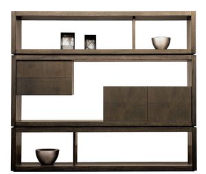 estantería biombo / moderna / de madera / para oficina