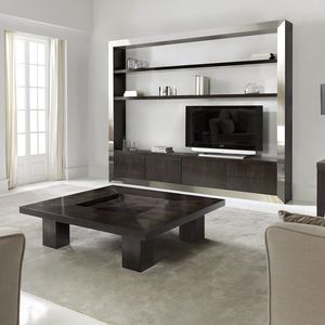 mueble TV moderno / de nogal / de acero