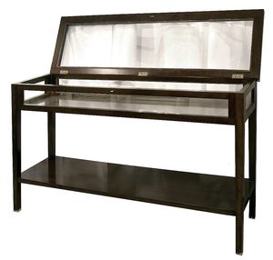 vitrina moderna / de vidrio / de nogal / de haya
