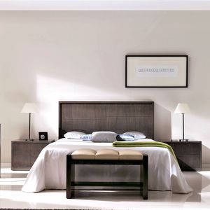 cabecero para cama doble / moderno / de haya / de nogal
