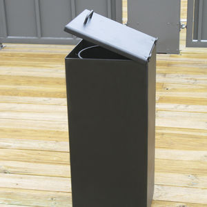 cubo de basura público / de acero / de acero galvanizado / de acero COR-TEN®