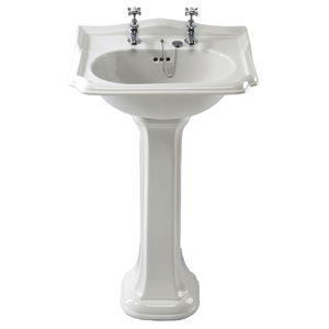 lavabo de pie / ovalado / de porcelana / clásico