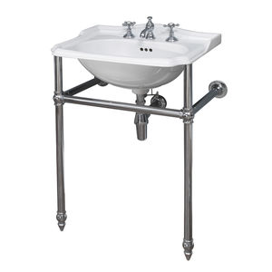 lavabo de pie / ovalado / de porcelana / clásico